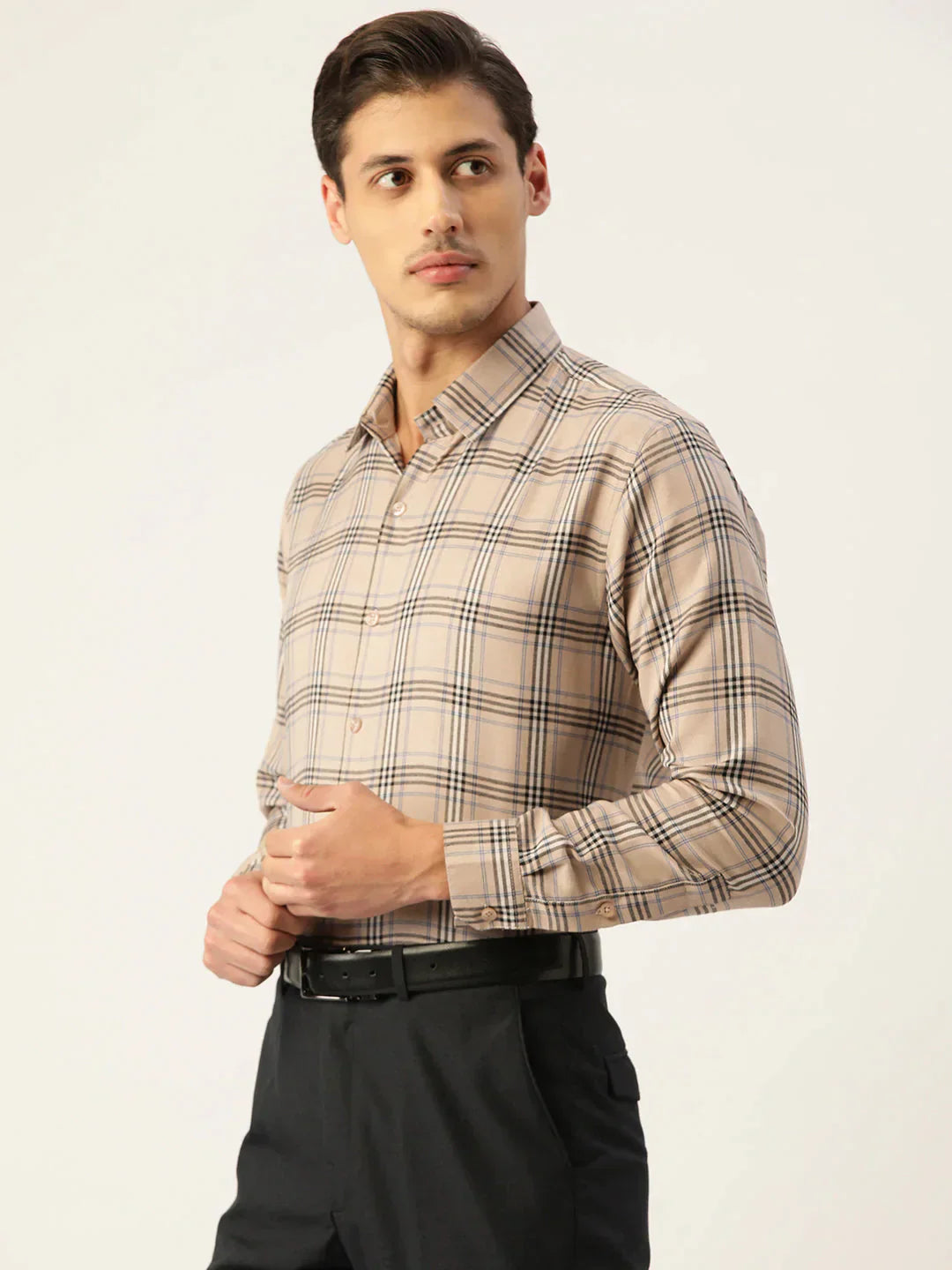 Men's Cotton Checked Formal Shirts - Taantav