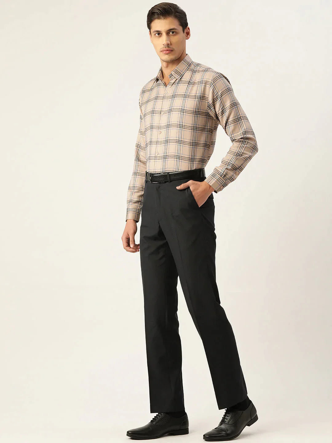 Men's Cotton Checked Formal Shirts - Taantav