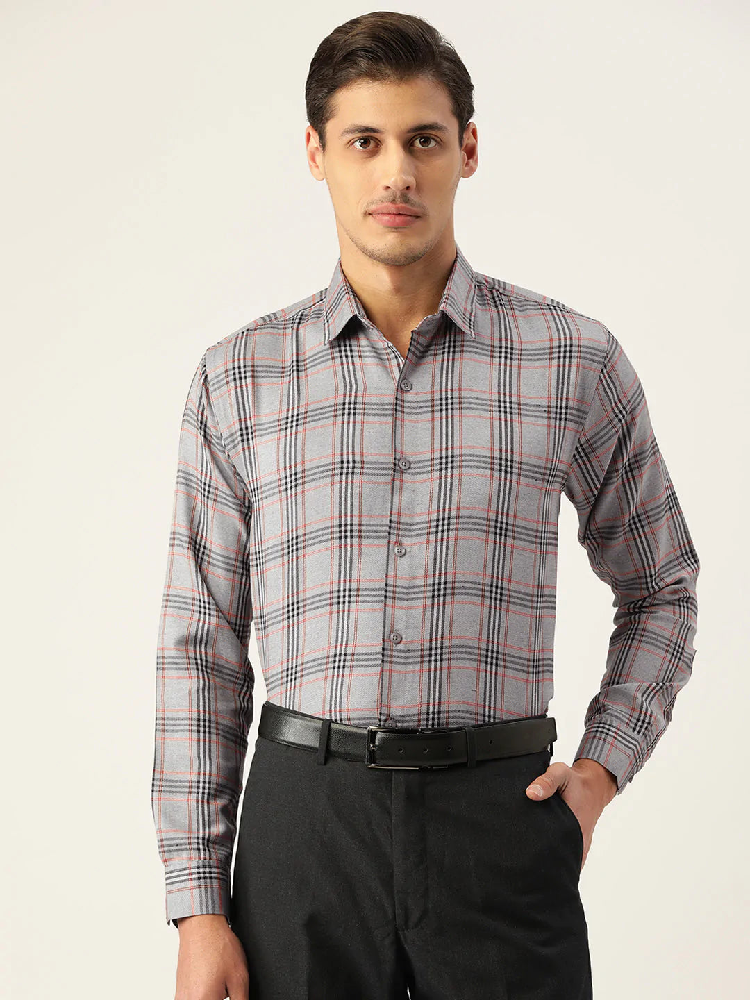 Men's Cotton Checked Formal Shirts - Taantav