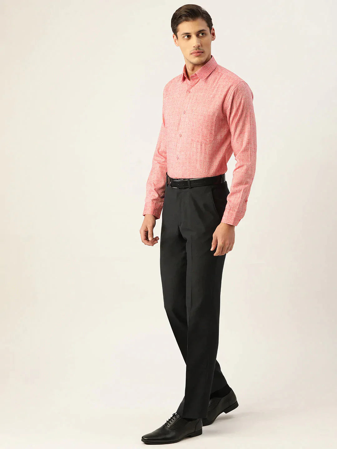 Men's  Linen Cotton Polka Dots Formal Shirts - Taantav