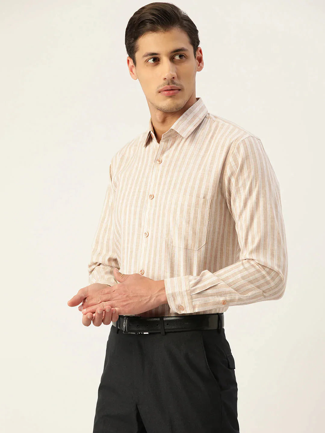 Men's  Cotton Striped Formal Shirts - Taantav