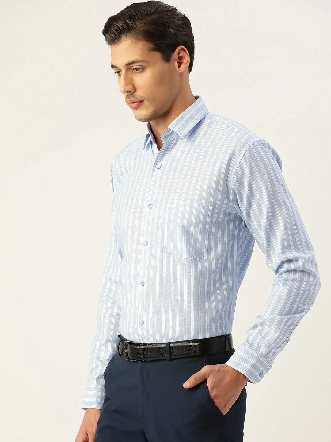 Men's  Cotton Striped Formal Shirts - Taantav