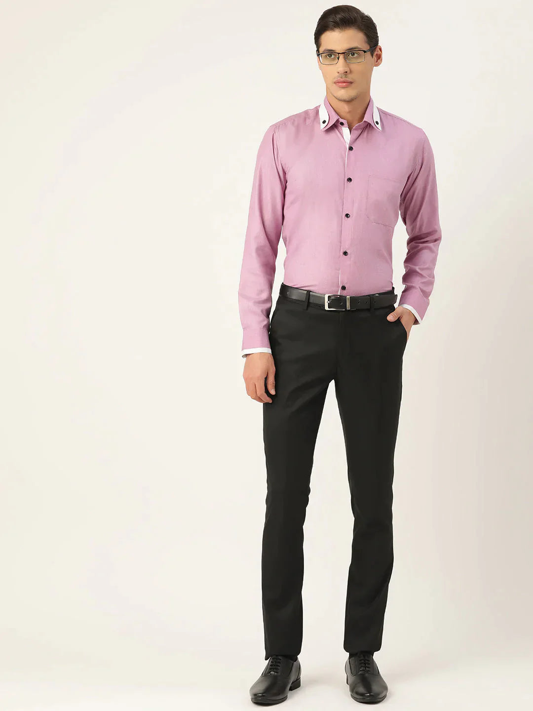 Men's  Cotton Solid Formal Shirts - Taantav