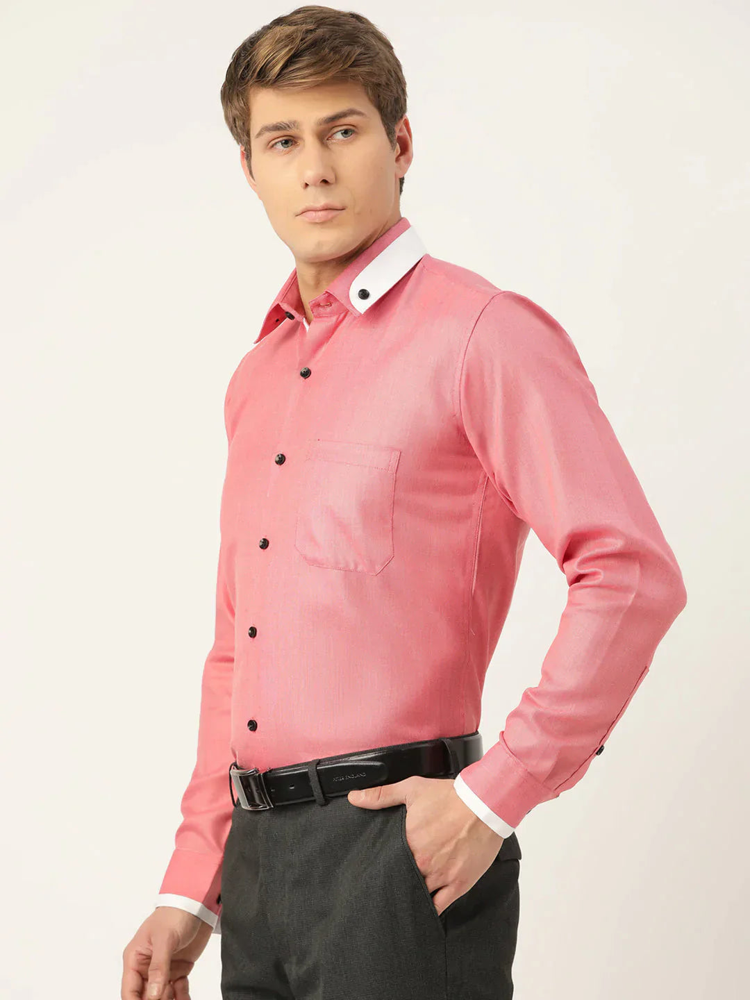 Men's  Cotton Solid Formal Shirts - Taantav