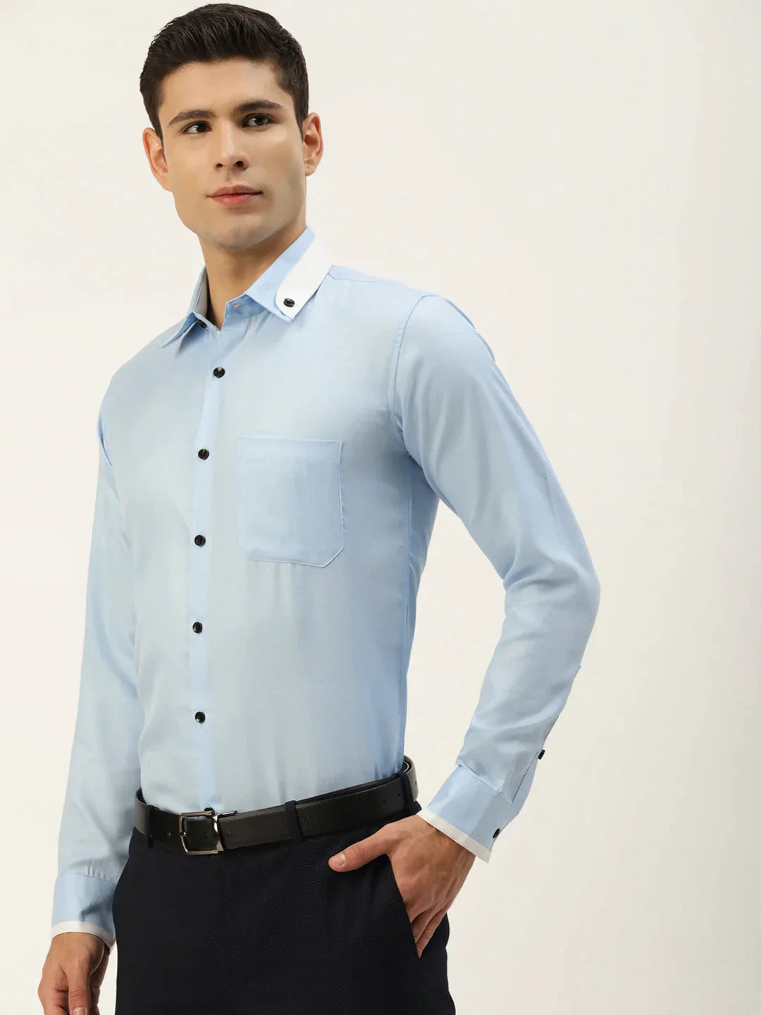 Men's  Cotton Solid Formal Shirts - Taantav