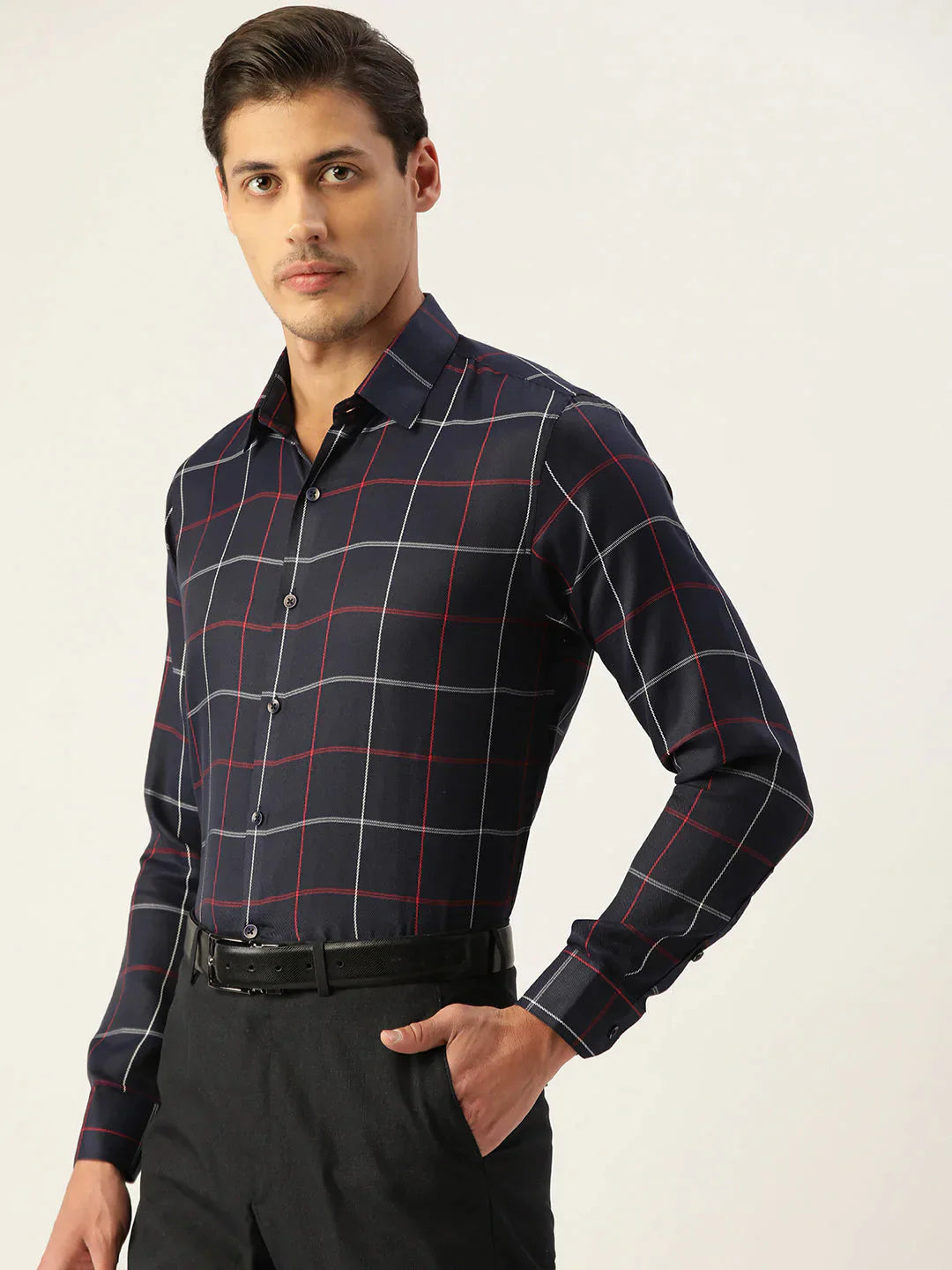 Men's Cotton Checked Formal Shirts - Taantav