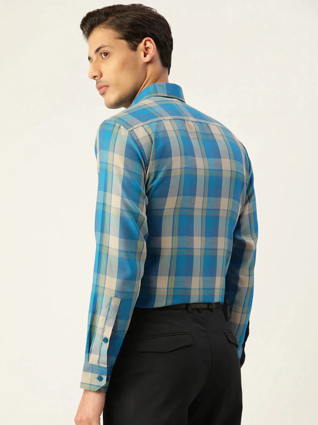 Men's Cotton Checked Formal Shirts - Taantav