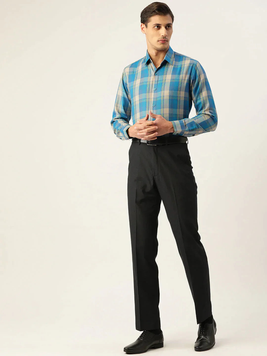 Men's Cotton Checked Formal Shirts - Taantav