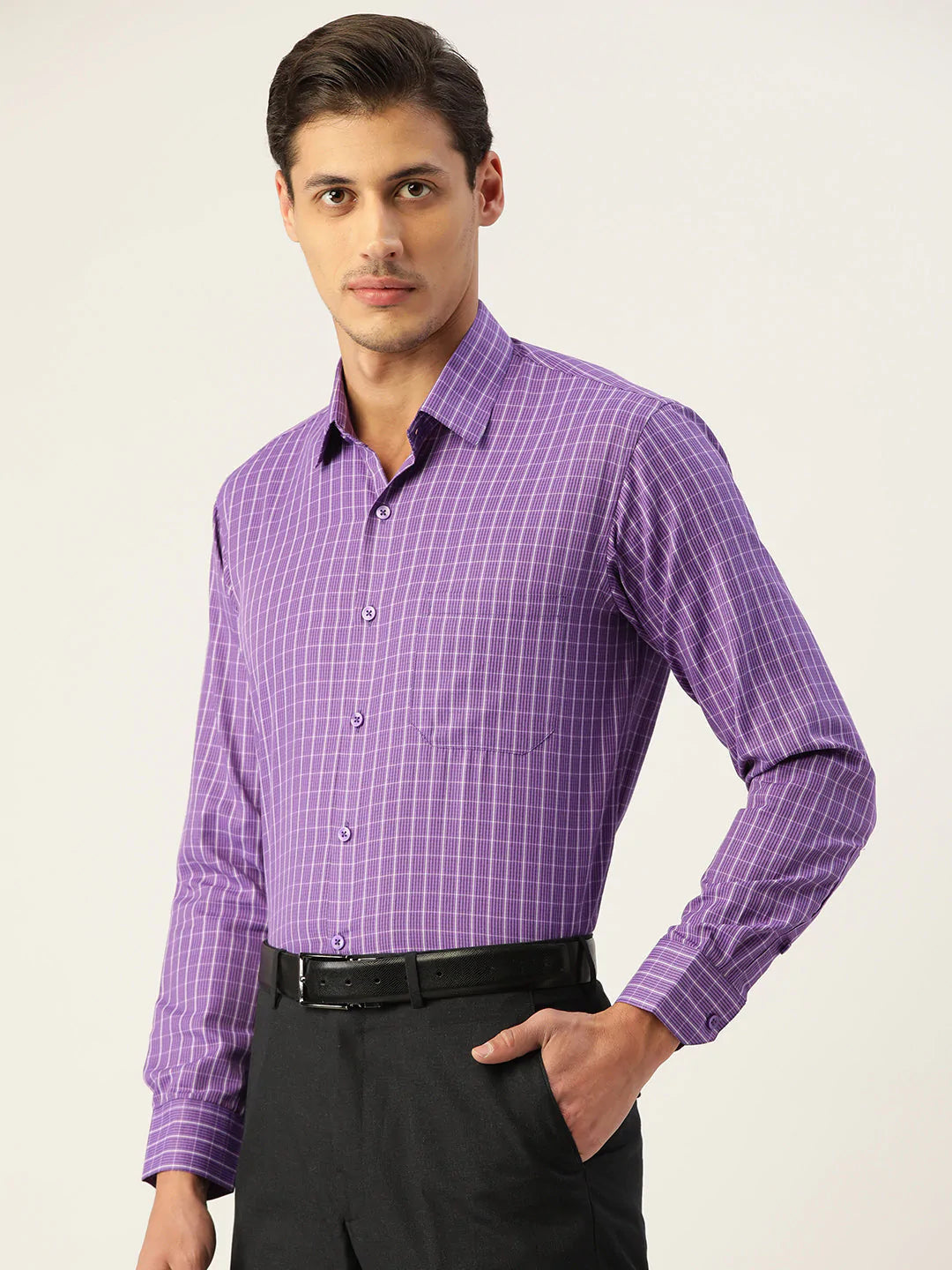 Men's Cotton Checked Formal Shirts - Taantav