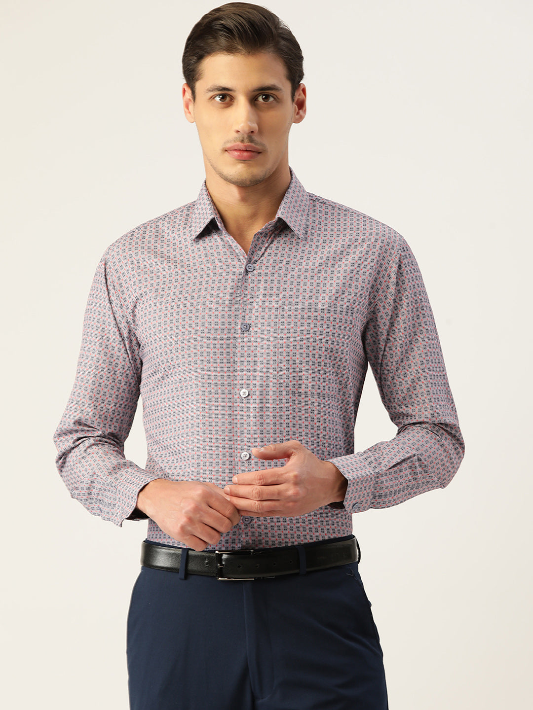 Men's Cotton Micro Checked Formal Shirts - Taantav