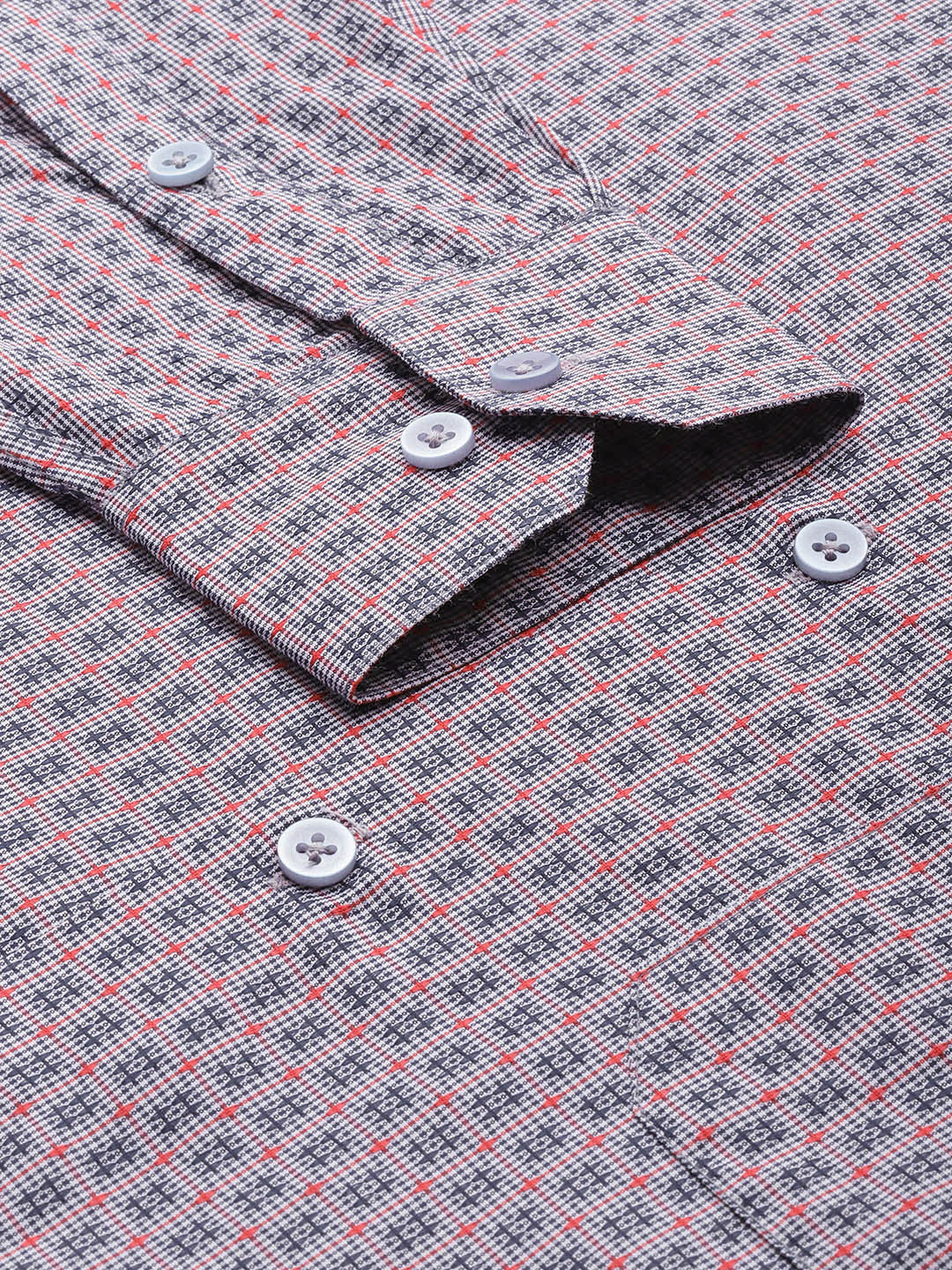 Men's Cotton Micro Checked Formal Shirts - Taantav