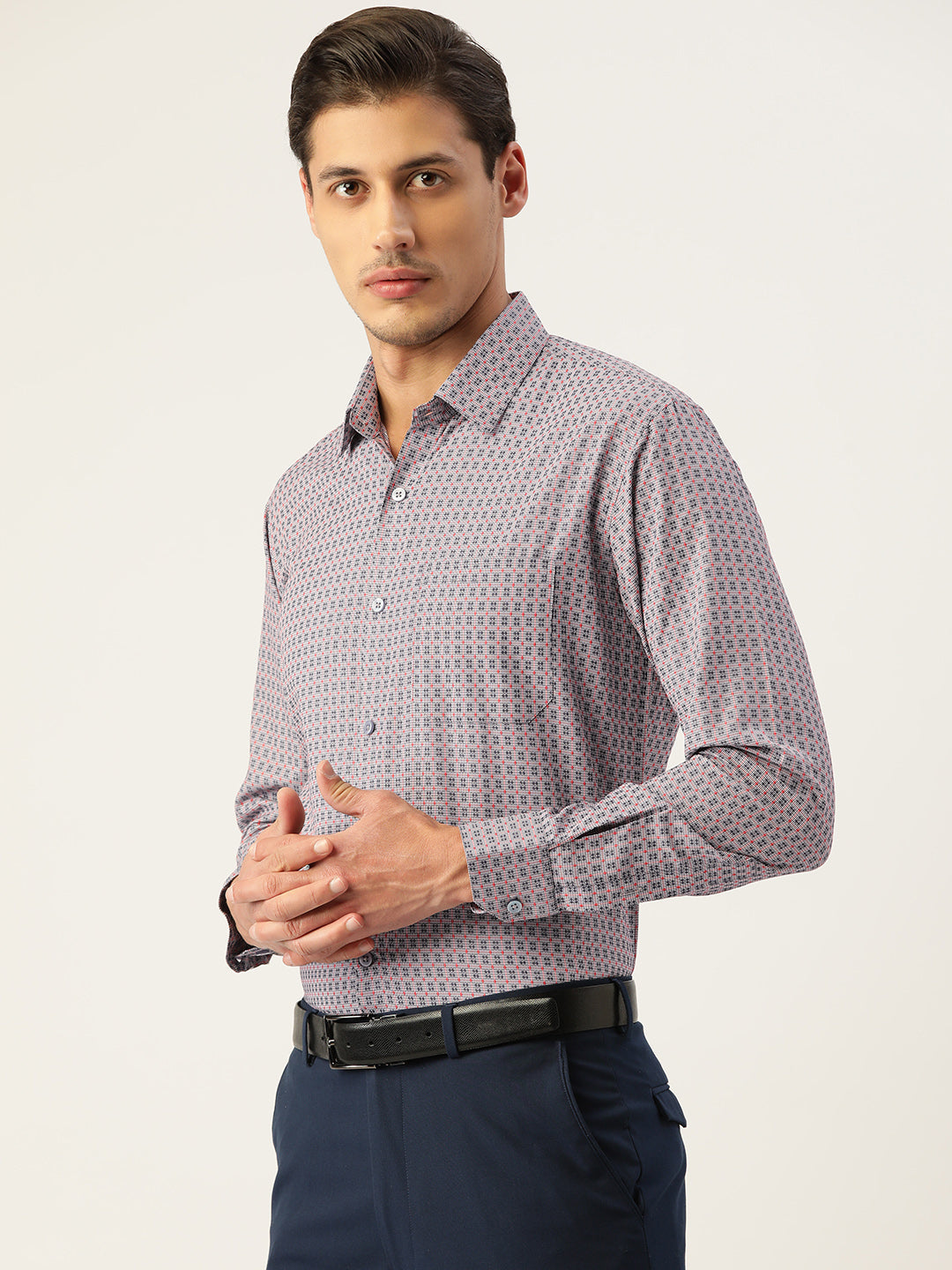 Men's Cotton Micro Checked Formal Shirts - Taantav