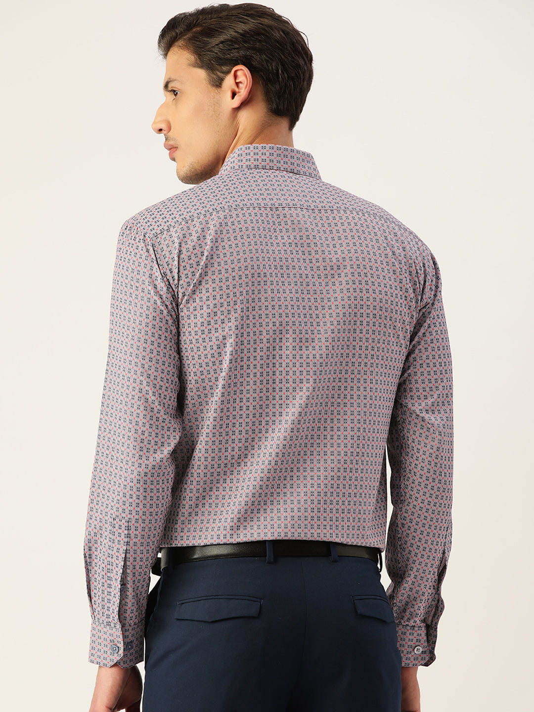 Men's Cotton Micro Checked Formal Shirts - Taantav