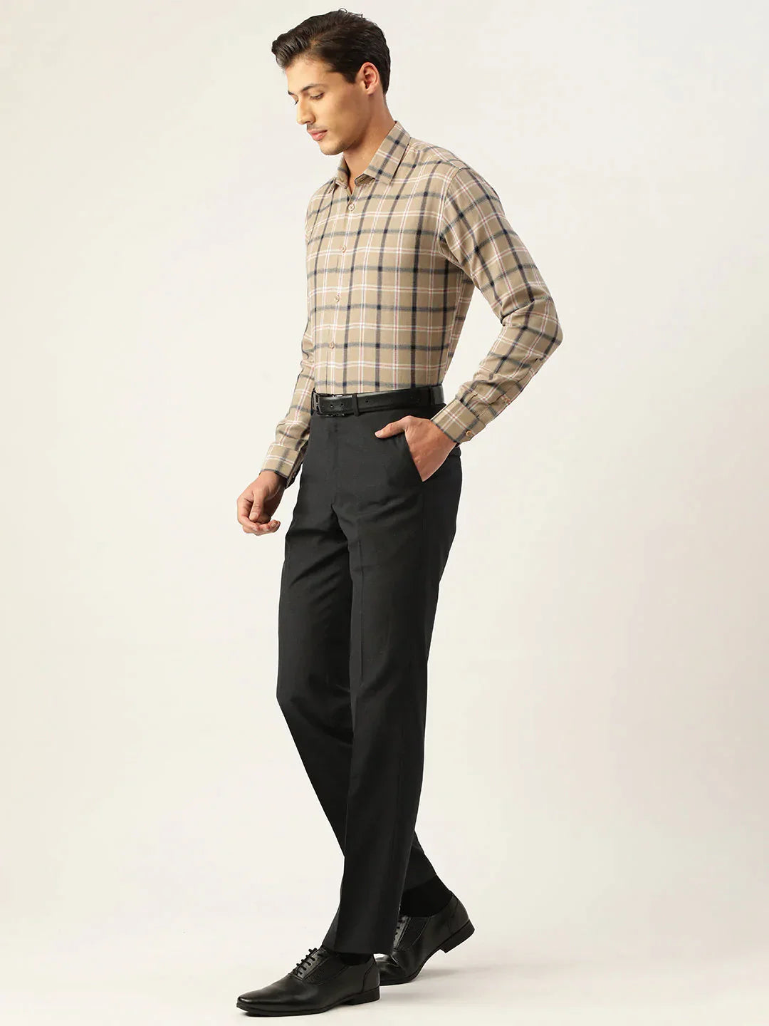 Men's Cotton Checked Formal Shirts - Taantav