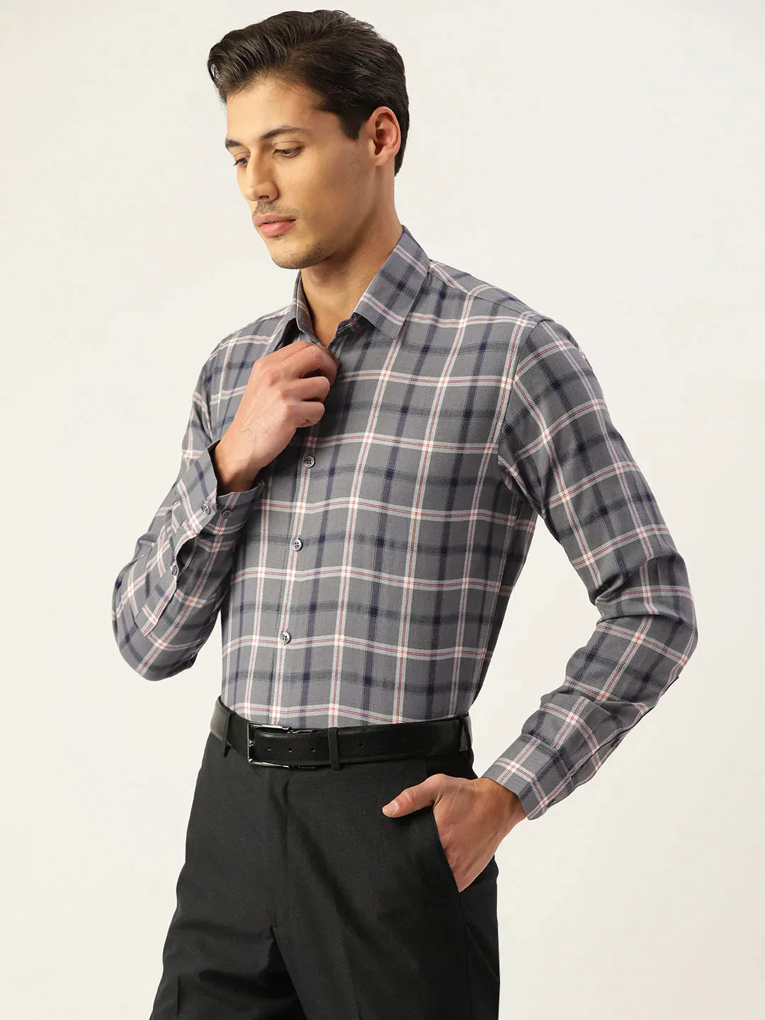 Men's Cotton Checked Formal Shirts - Taantav