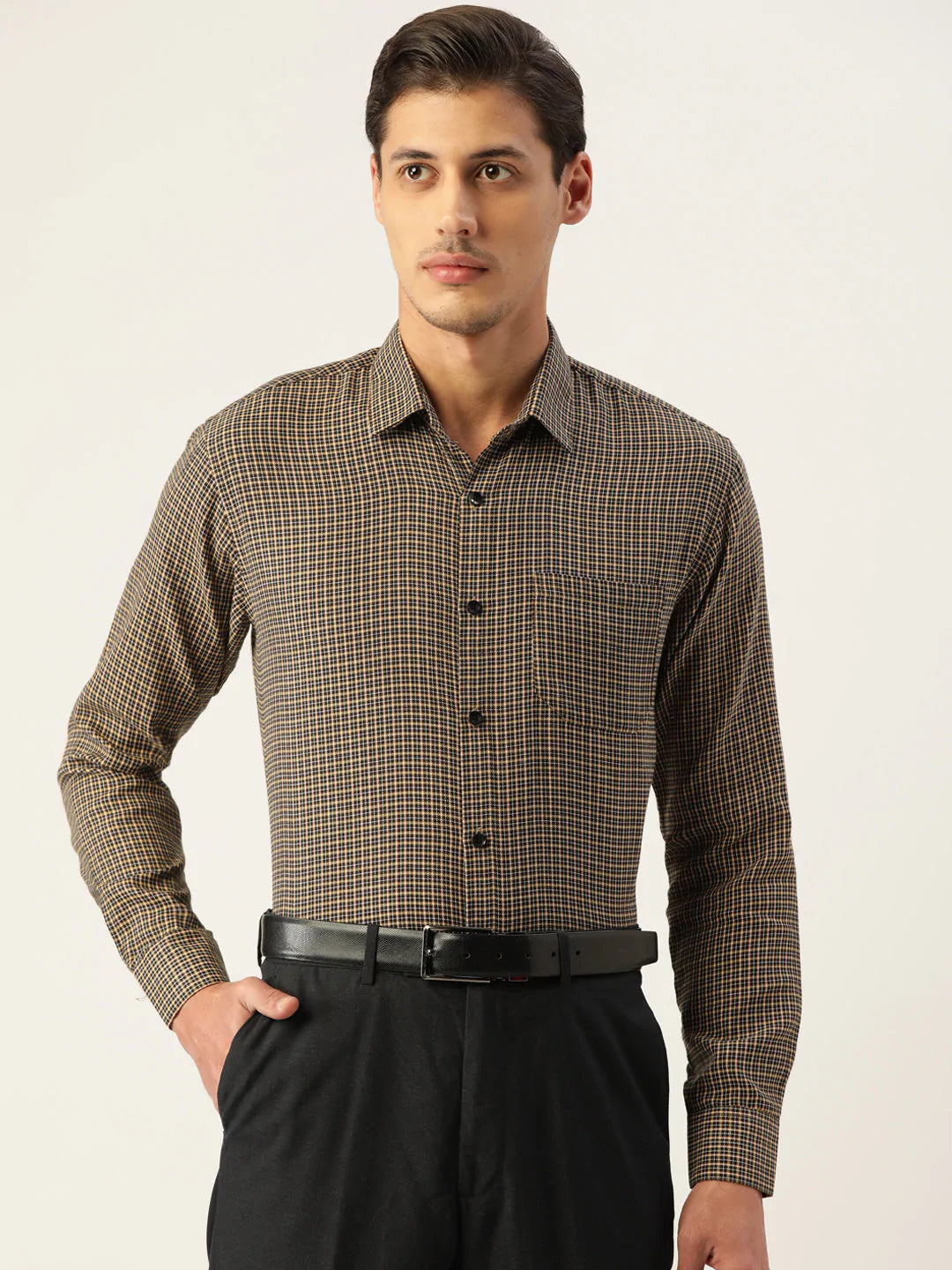 Men's Cotton Checked Formal Shirts - Taantav