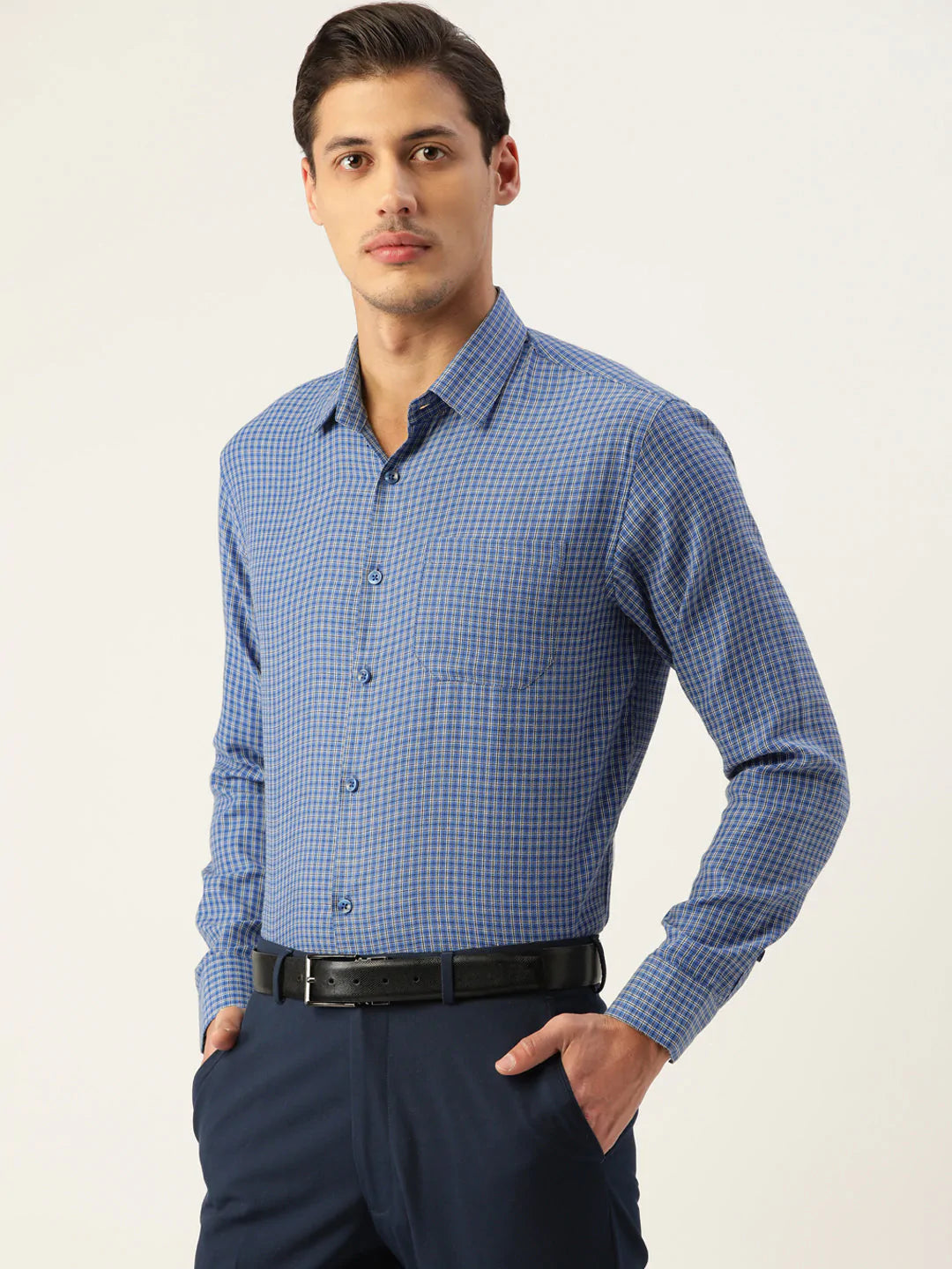 Men's Cotton Checked Formal Shirts - Taantav