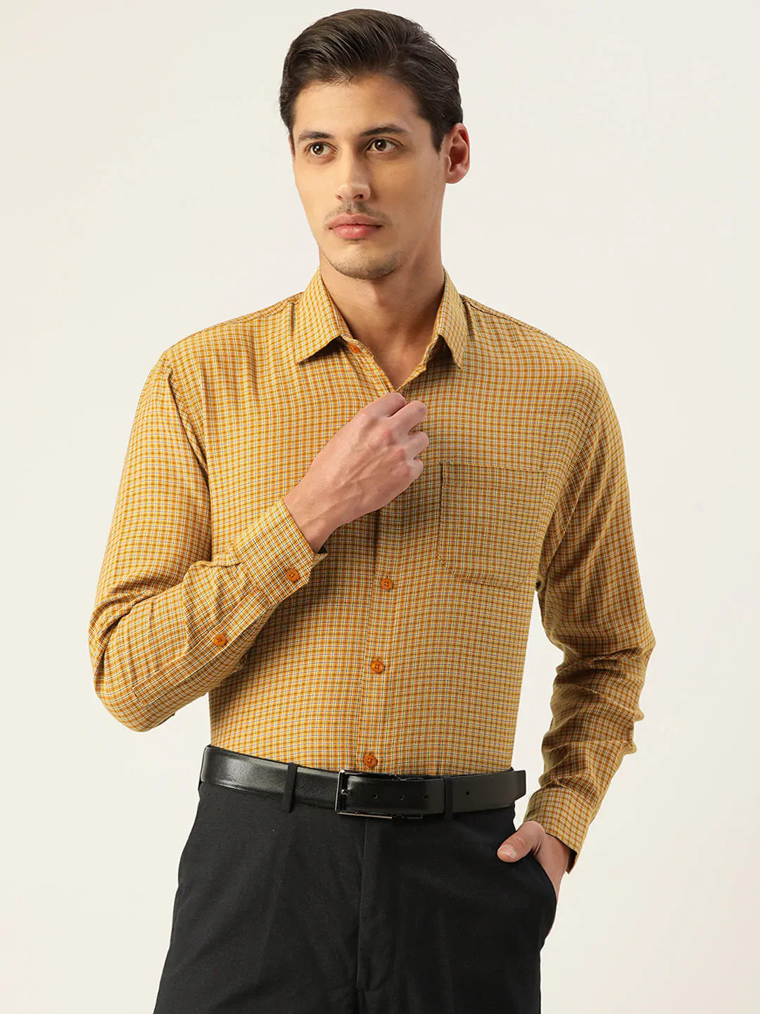 Men's Cotton Checked Formal Shirts - Taantav