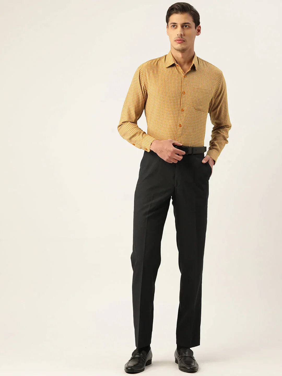 Men's Cotton Checked Formal Shirts - Taantav