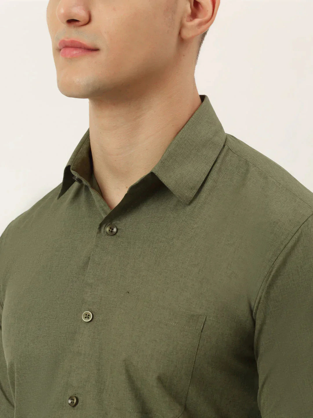 Men's Cotton Solid Half Sleeve Formal Shirts - Taantav