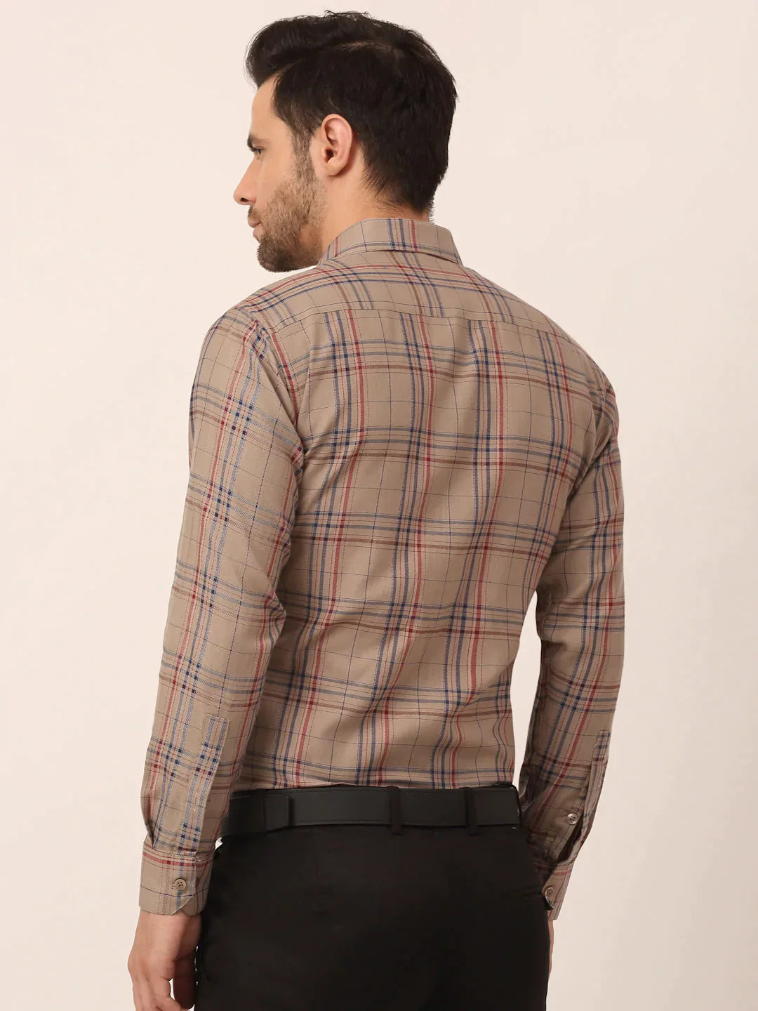 Men's Cotton Checked Formal Shirts - Taantav