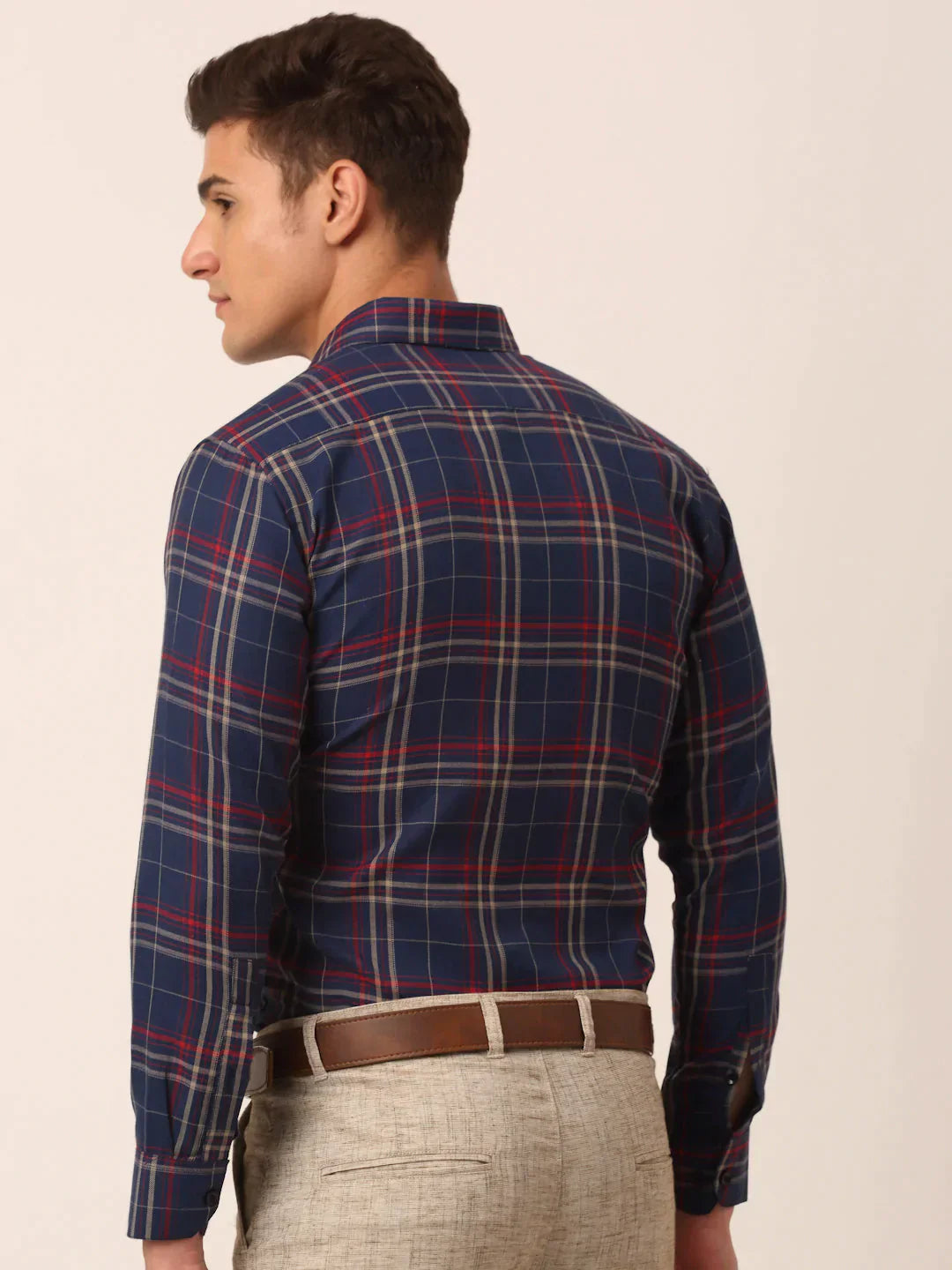 Men's Cotton Checked Formal Shirts - Taantav