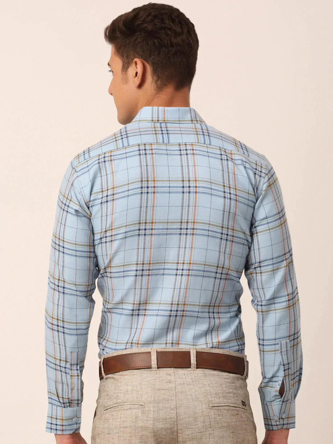 Men's Cotton Checked Formal Shirts - Taantav