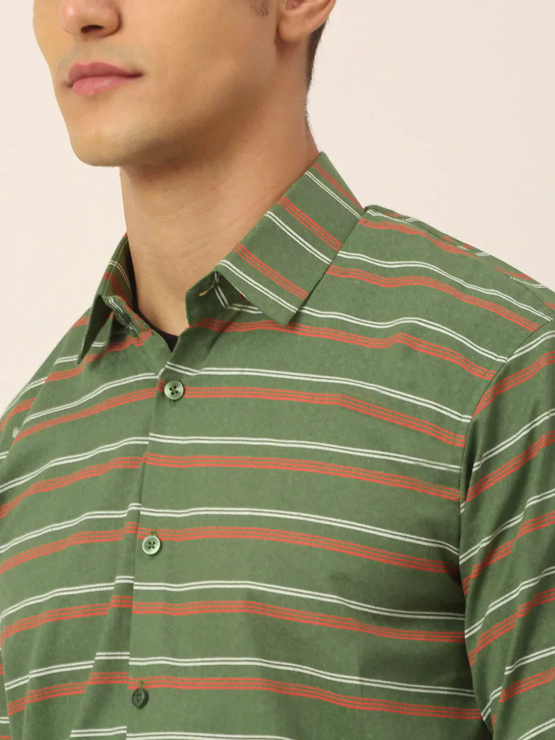 Men's  Cotton Striped Formal Shirts - Taantav