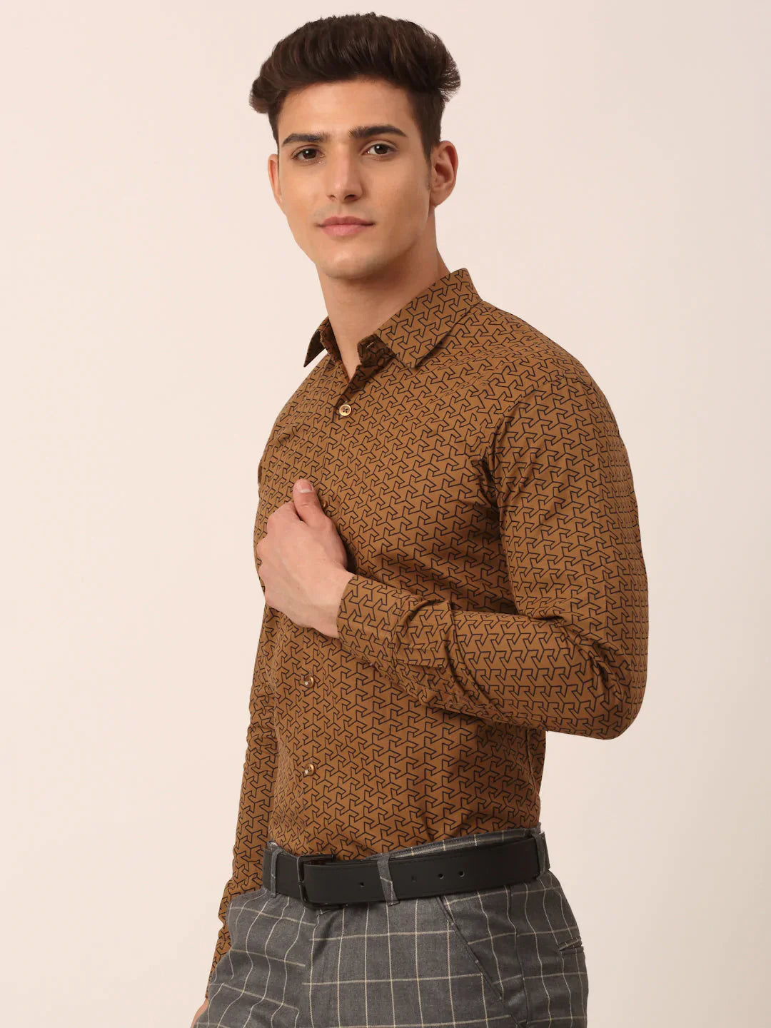 Men's  Cotton Printed Formal Shirts - Taantav