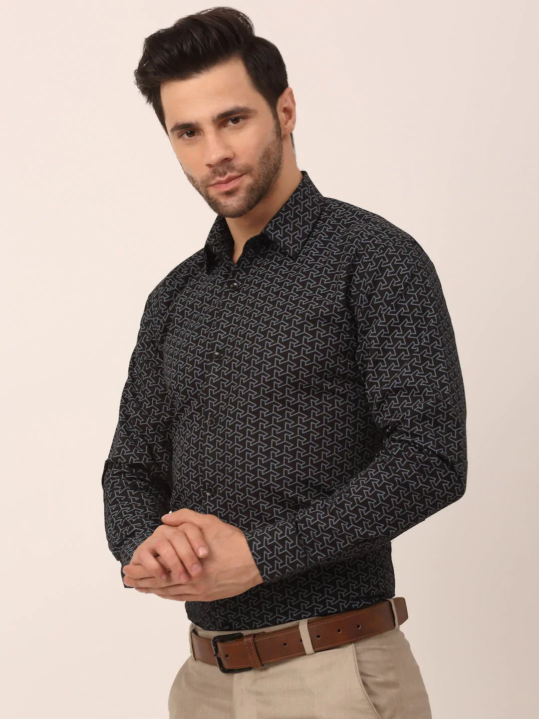 Men's  Cotton Printed Formal Shirts - Taantav