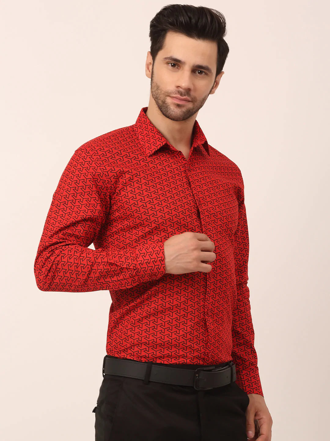 Men's  Cotton Printed Formal Shirts - Taantav