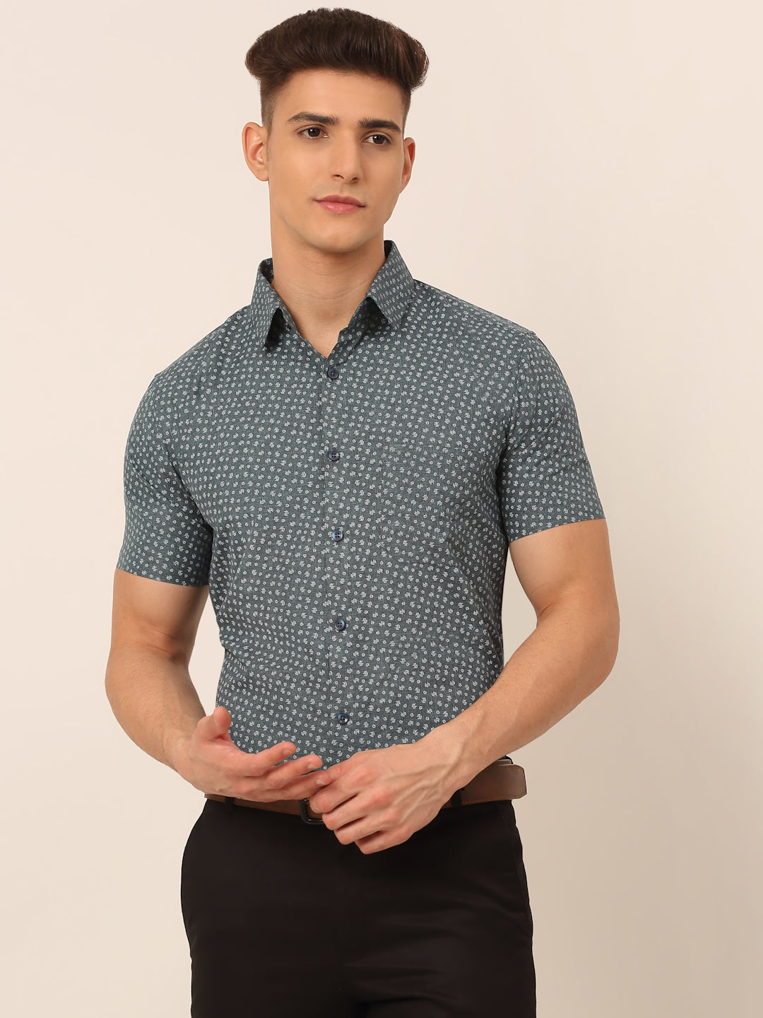 Men's Cotton Printed Formal Shirts - Taantav