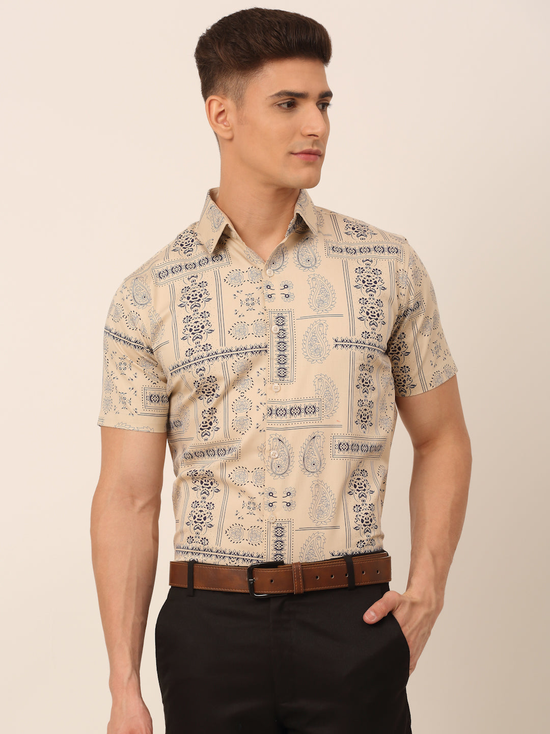 Men's Cotton Printed Formal Shirts - Taantav