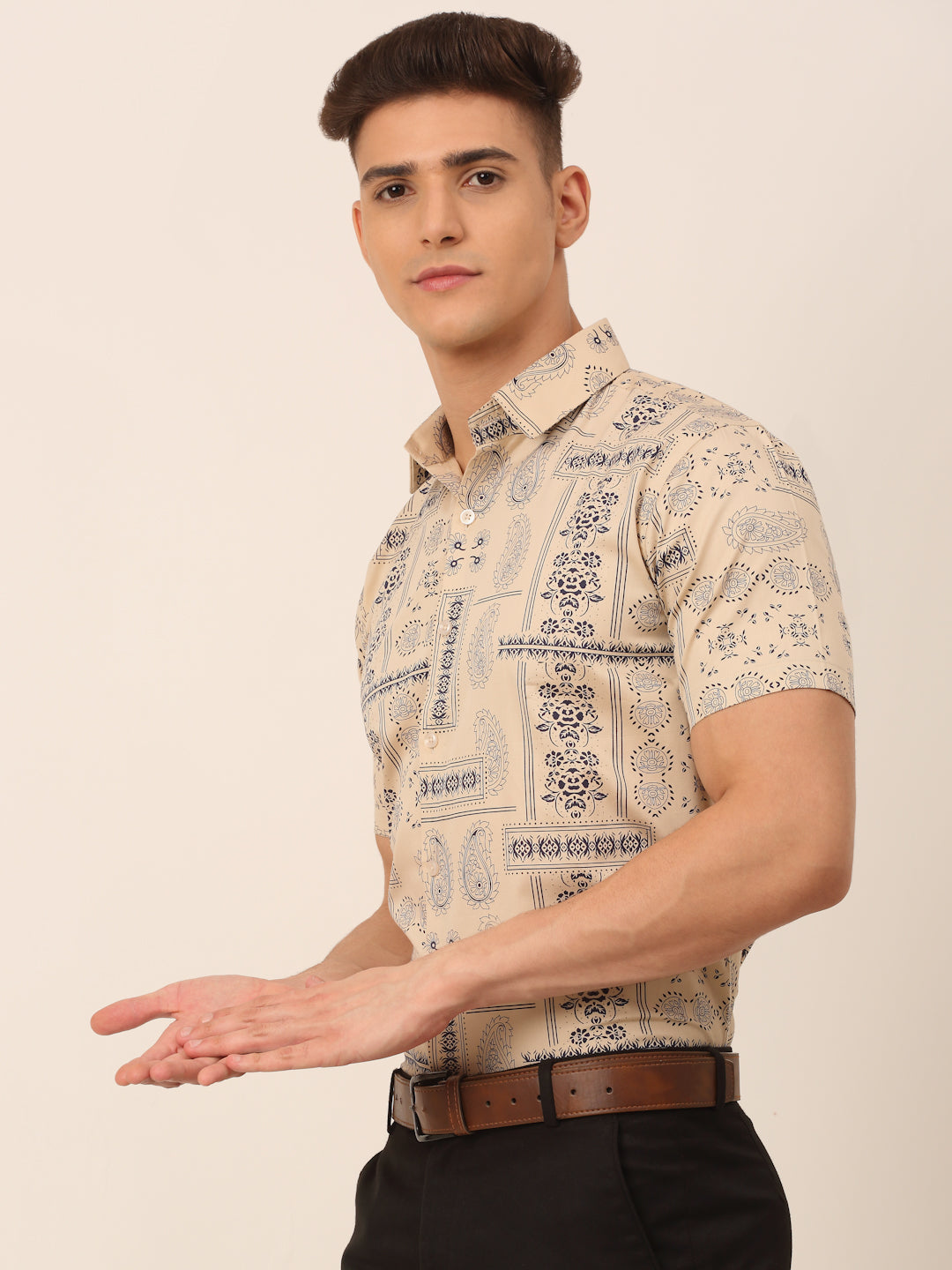 Men's Cotton Printed Formal Shirts - Taantav