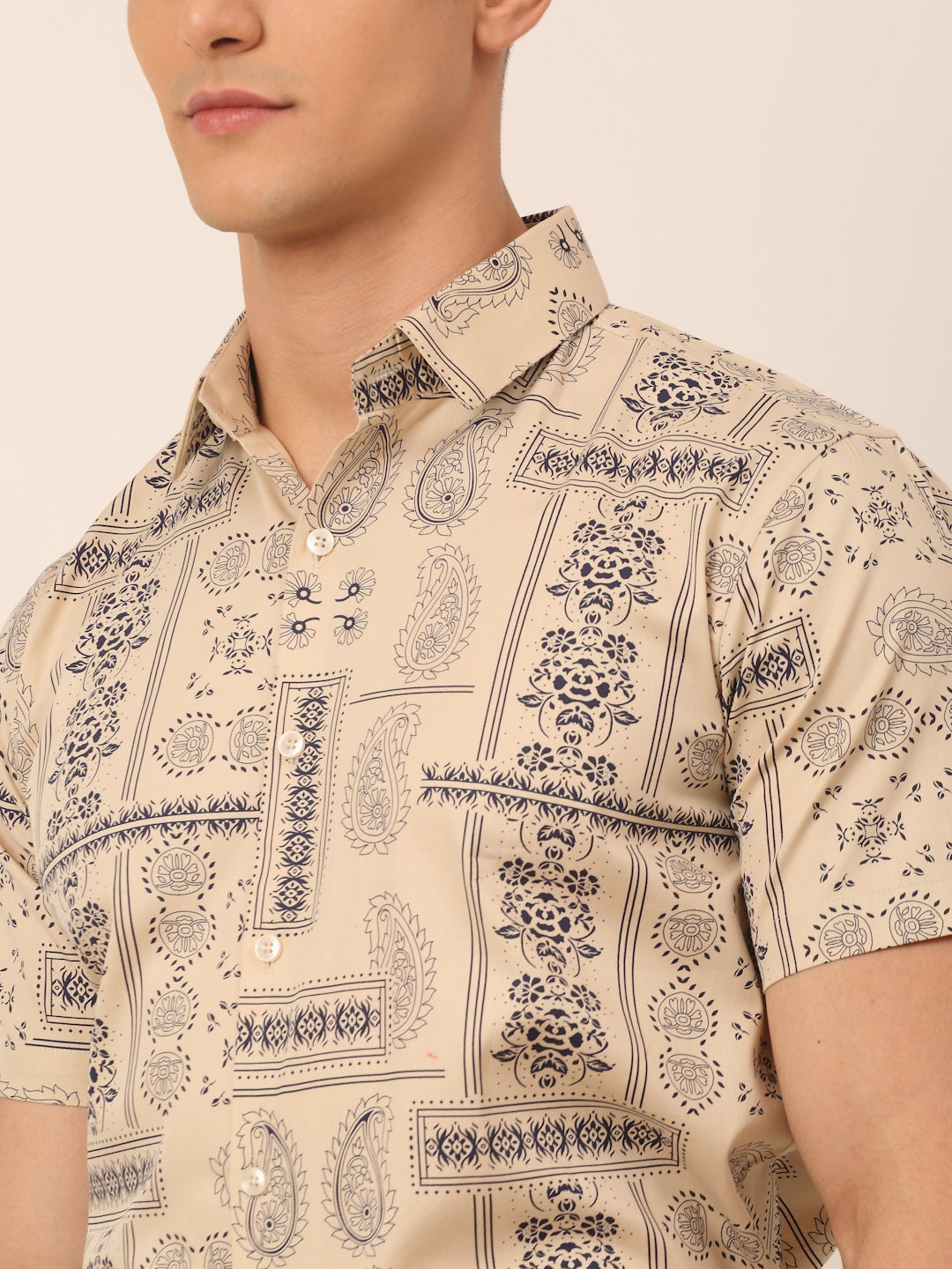 Men's Cotton Printed Formal Shirts - Taantav