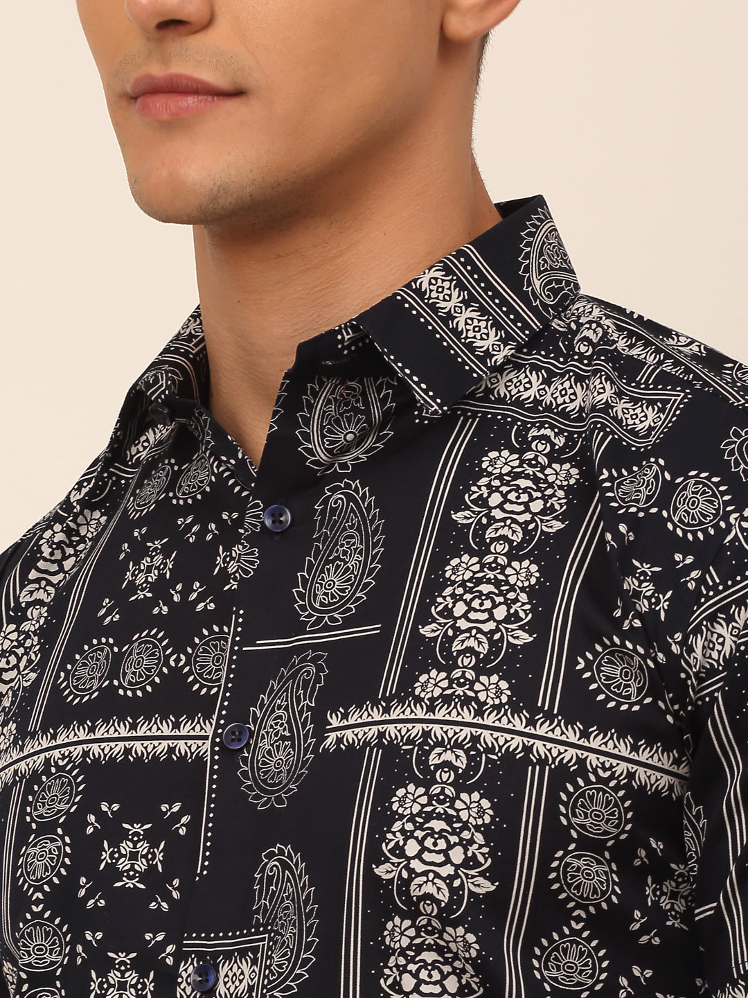 Men's Cotton Printed Formal Shirts - Taantav