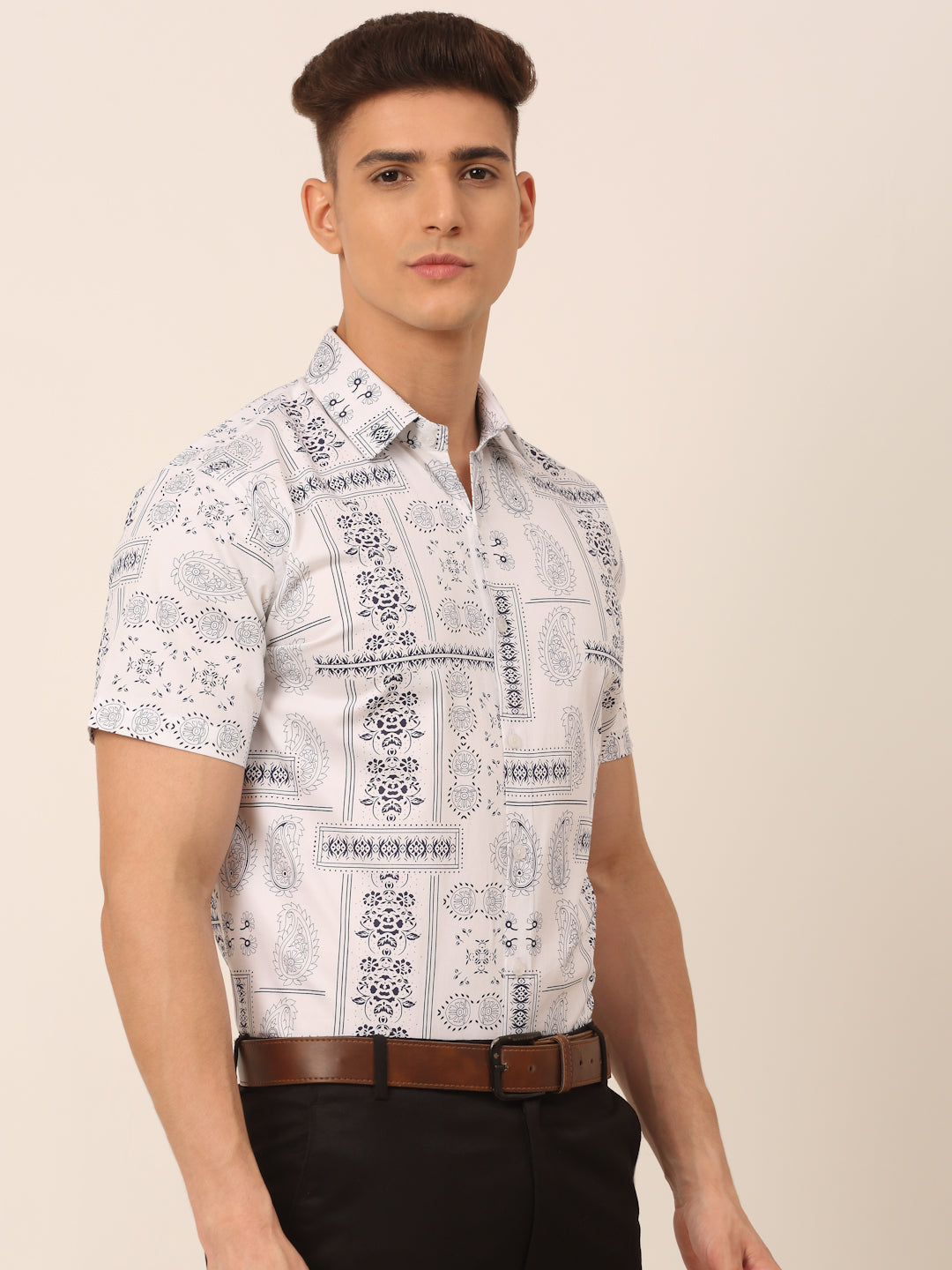 Men's Cotton Printed Formal Shirts - Taantav