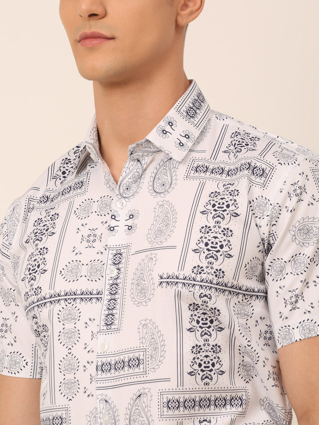 Men's Cotton Printed Formal Shirts - Taantav