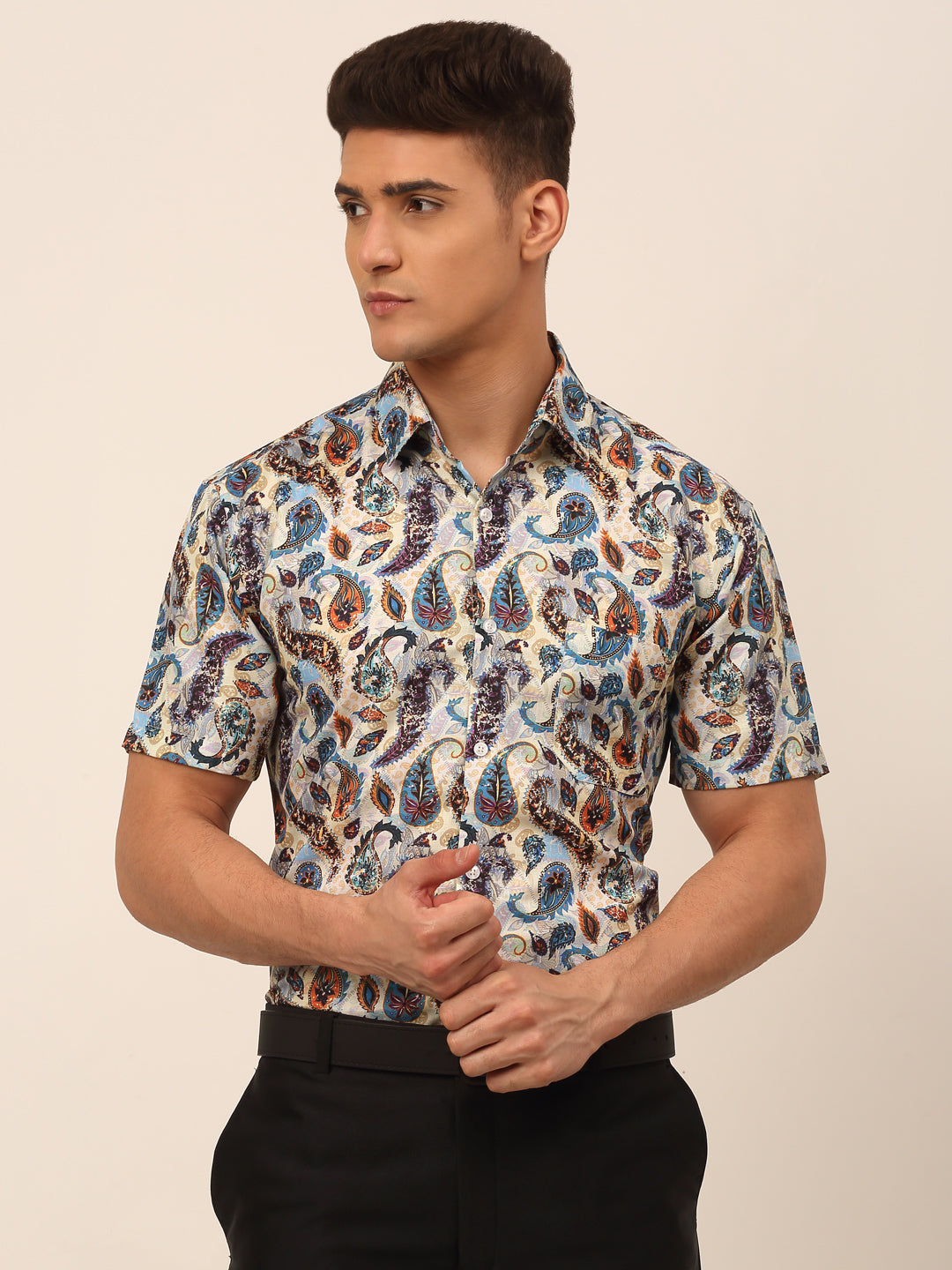 Men's Cotton Printed Formal Shirts - Taantav