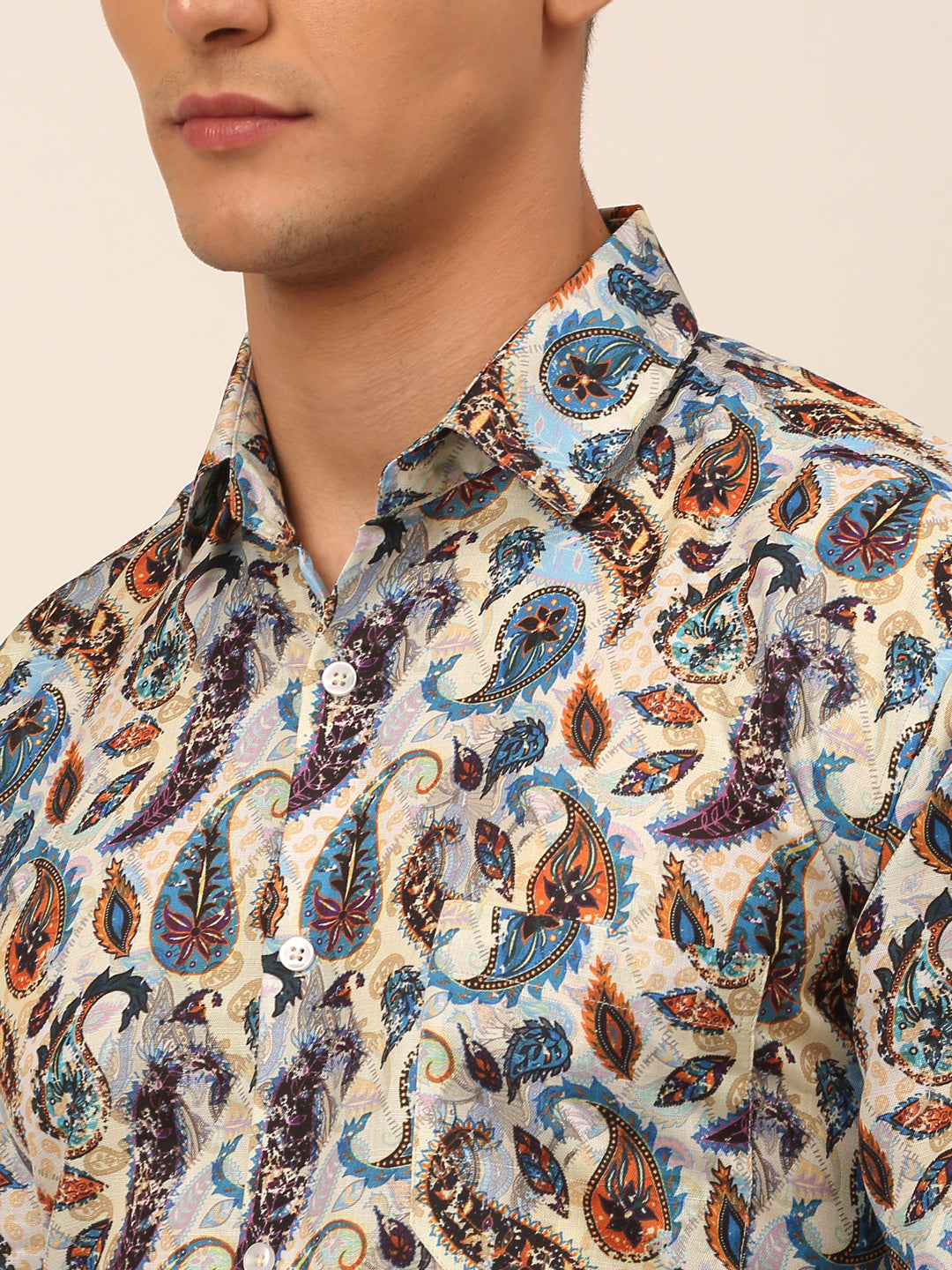 Men's Cotton Printed Formal Shirts - Taantav