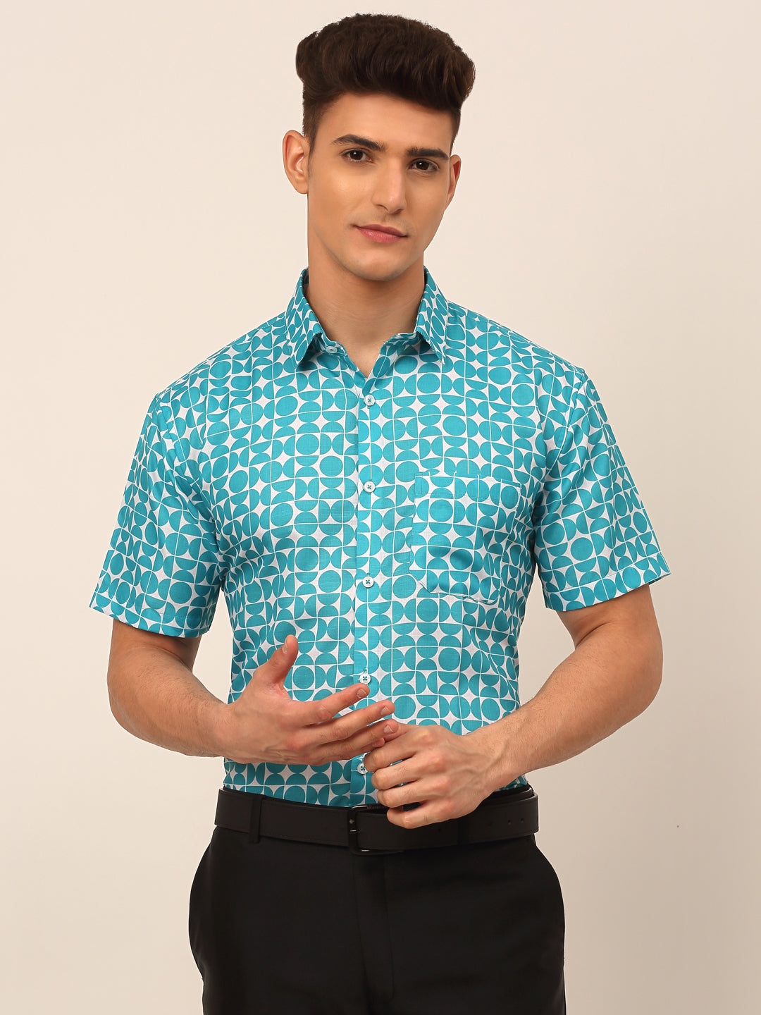 Men's Cotton Printed Formal Shirts - Taantav