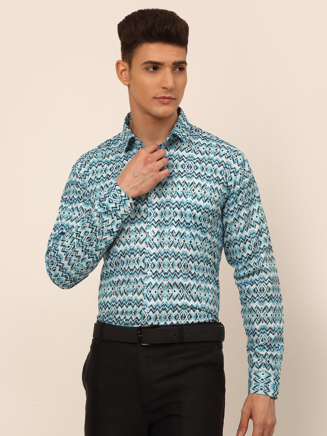 Men's Cotton Printed Formal Shirts - Taantav