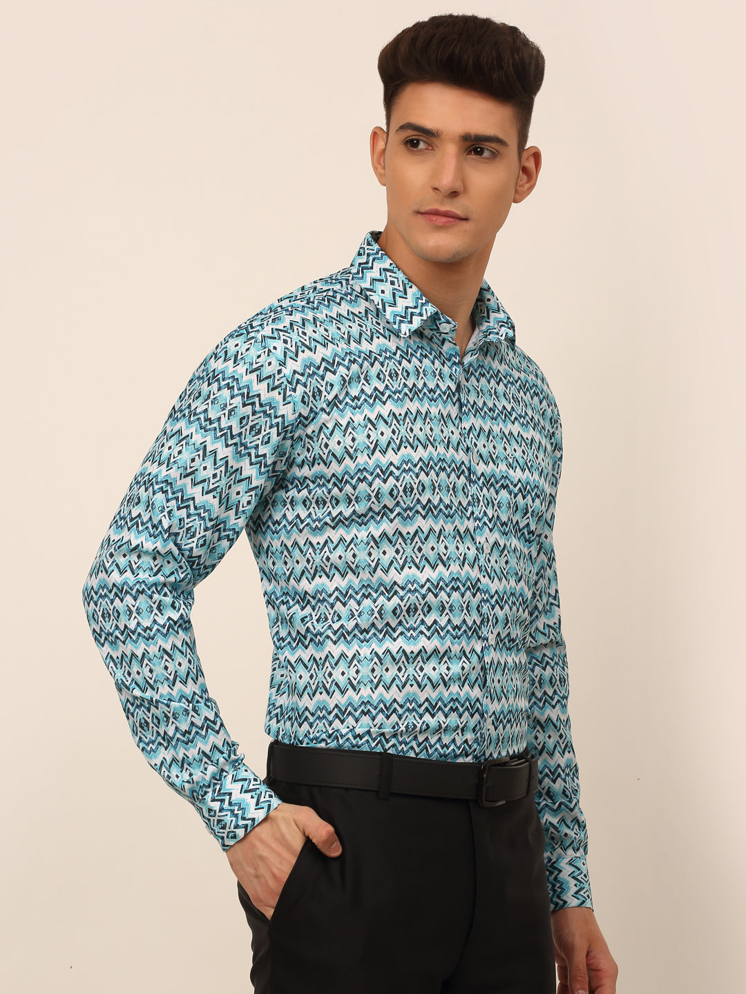 Men's Cotton Printed Formal Shirts - Taantav