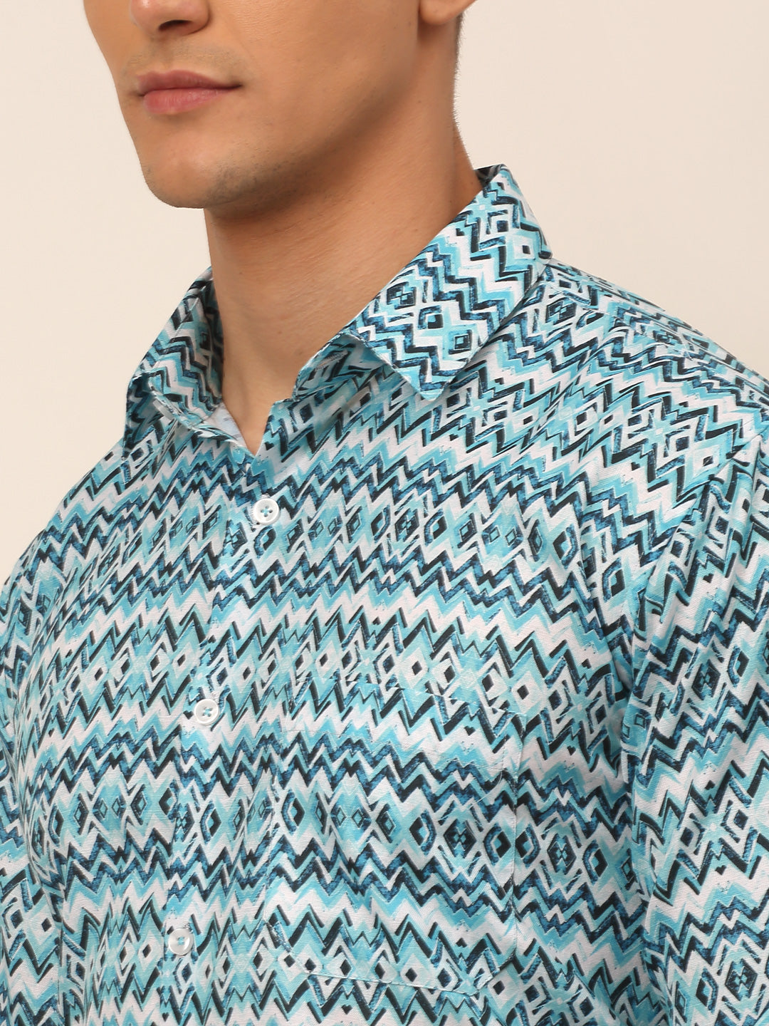 Men's Cotton Printed Formal Shirts - Taantav