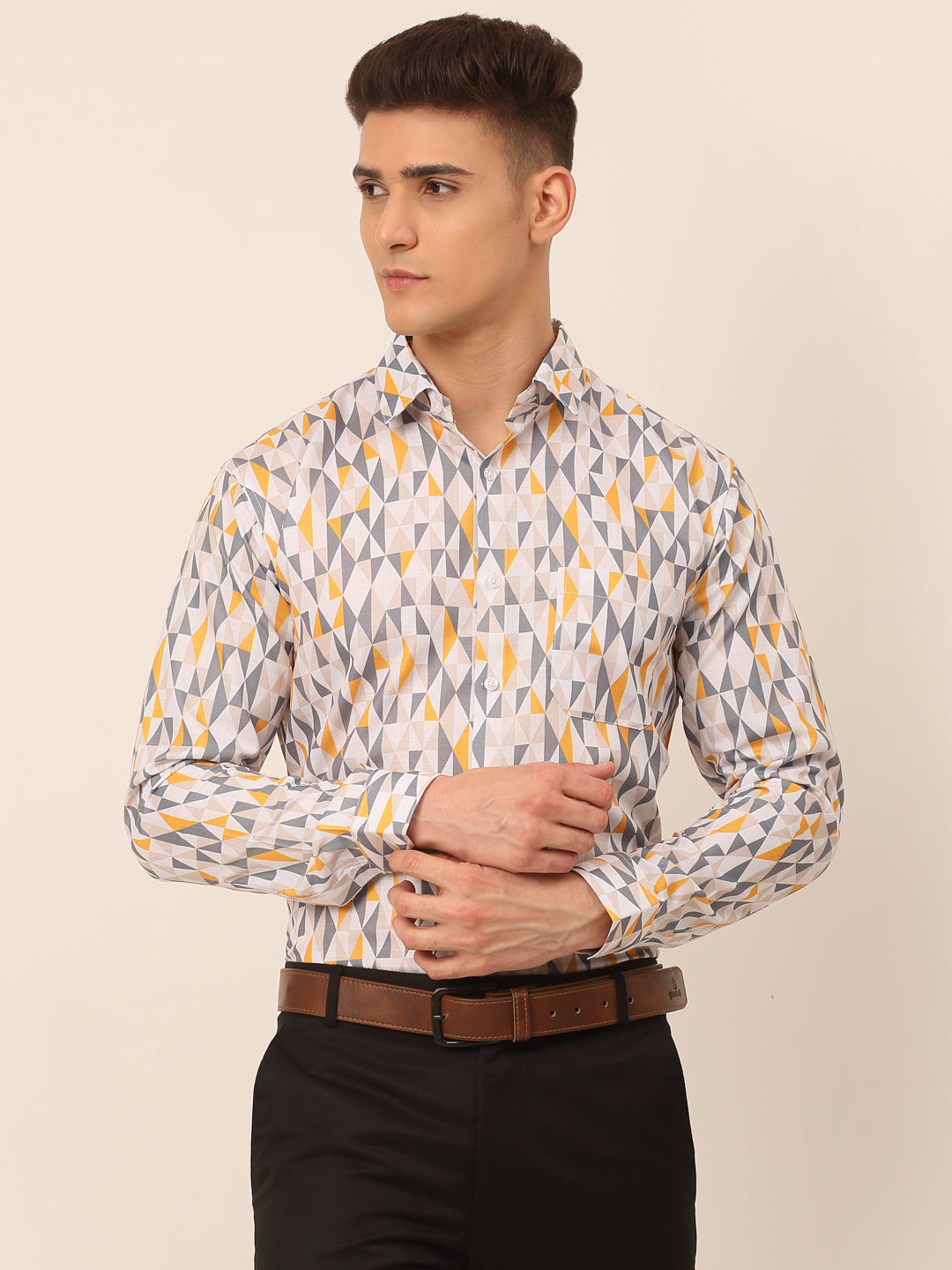 Men's Cotton Printed Formal Shirts - Taantav