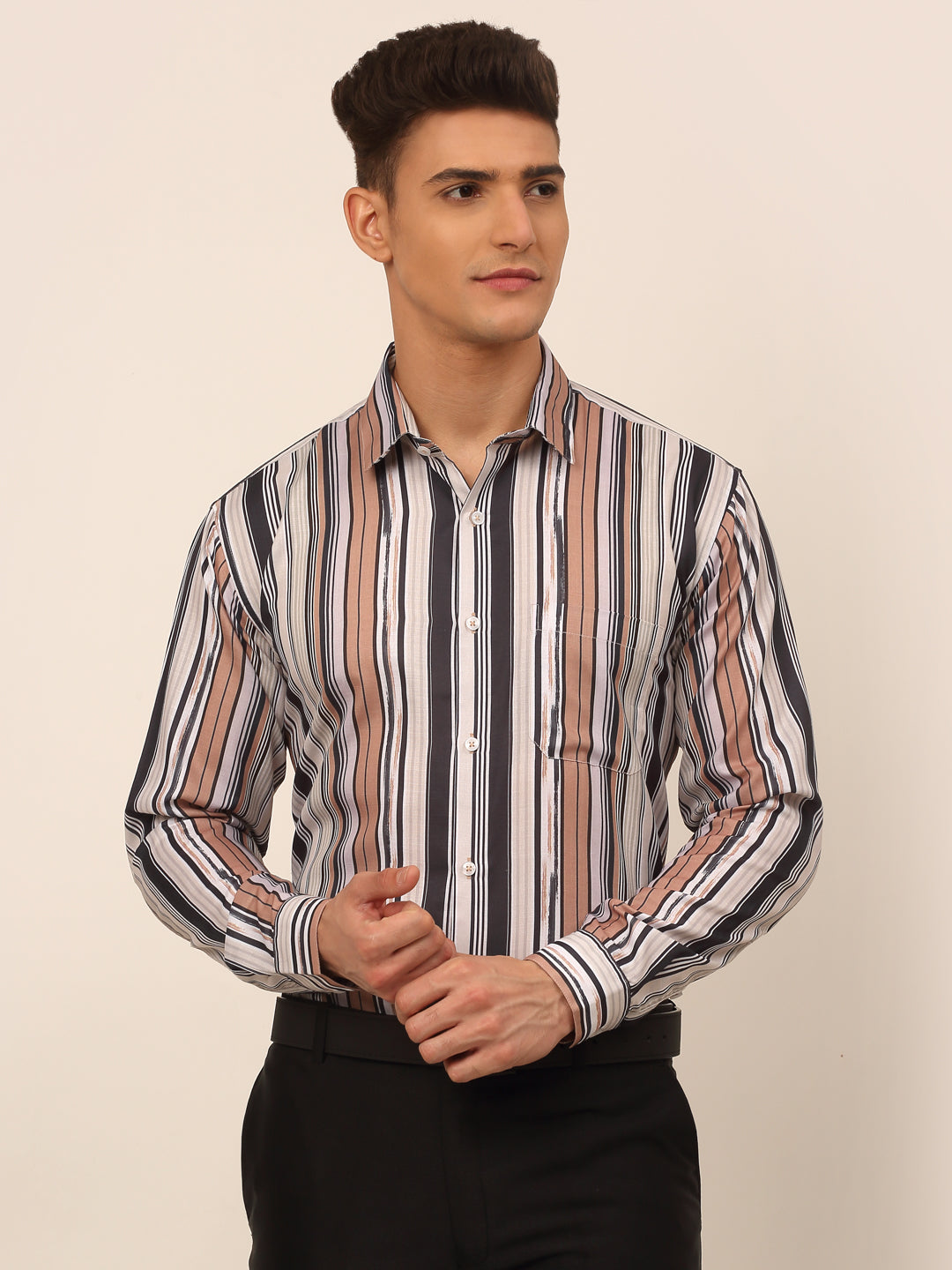 Men's Cotton Striped Formal Shirts - Taantav