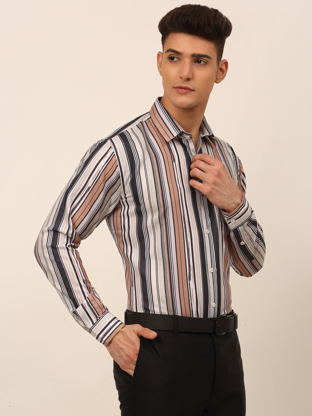 Men's Cotton Striped Formal Shirts - Taantav