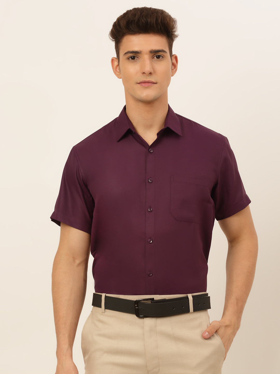 Men's Cotton Solid Formal Shirt's - Taantav