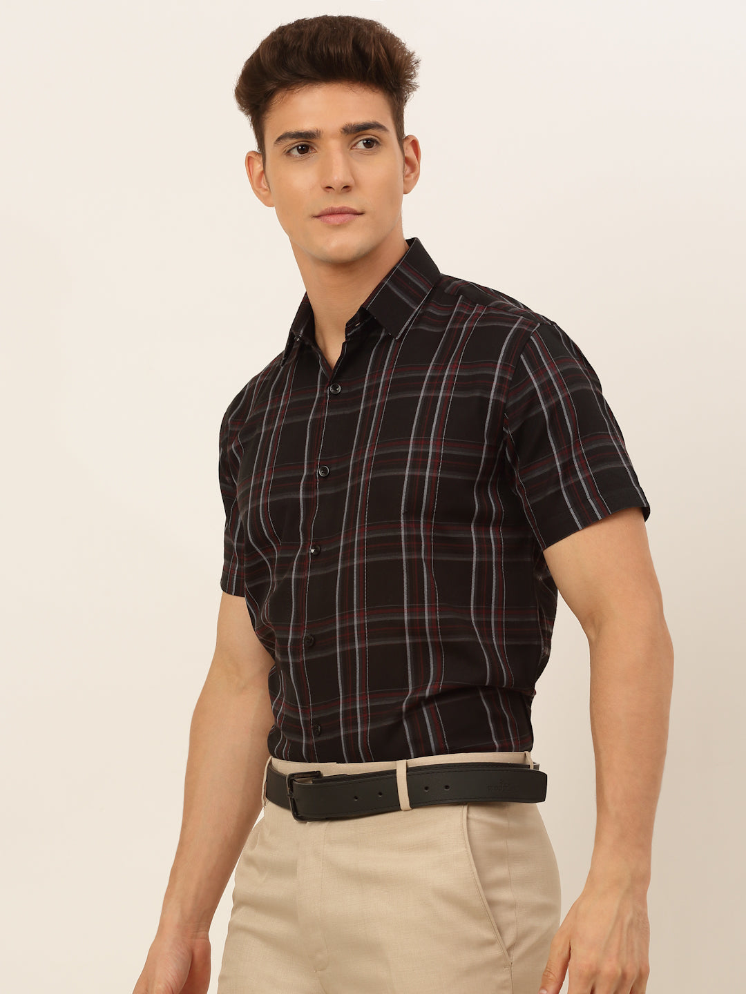 Men's Cotton Checked Formal Shirts - Taantav