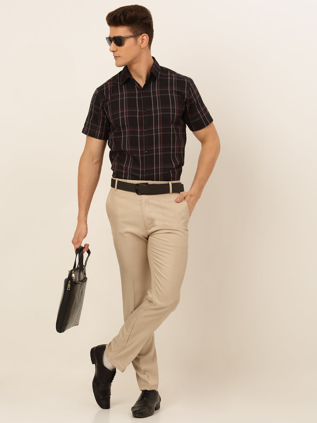 Men's Cotton Checked Formal Shirts - Taantav